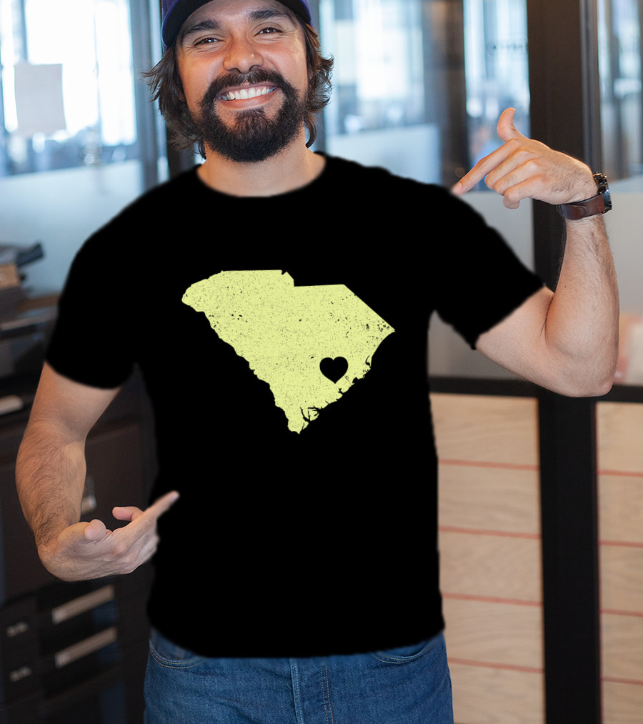 South Carolina Map Heart Charleston Love T-Shirt