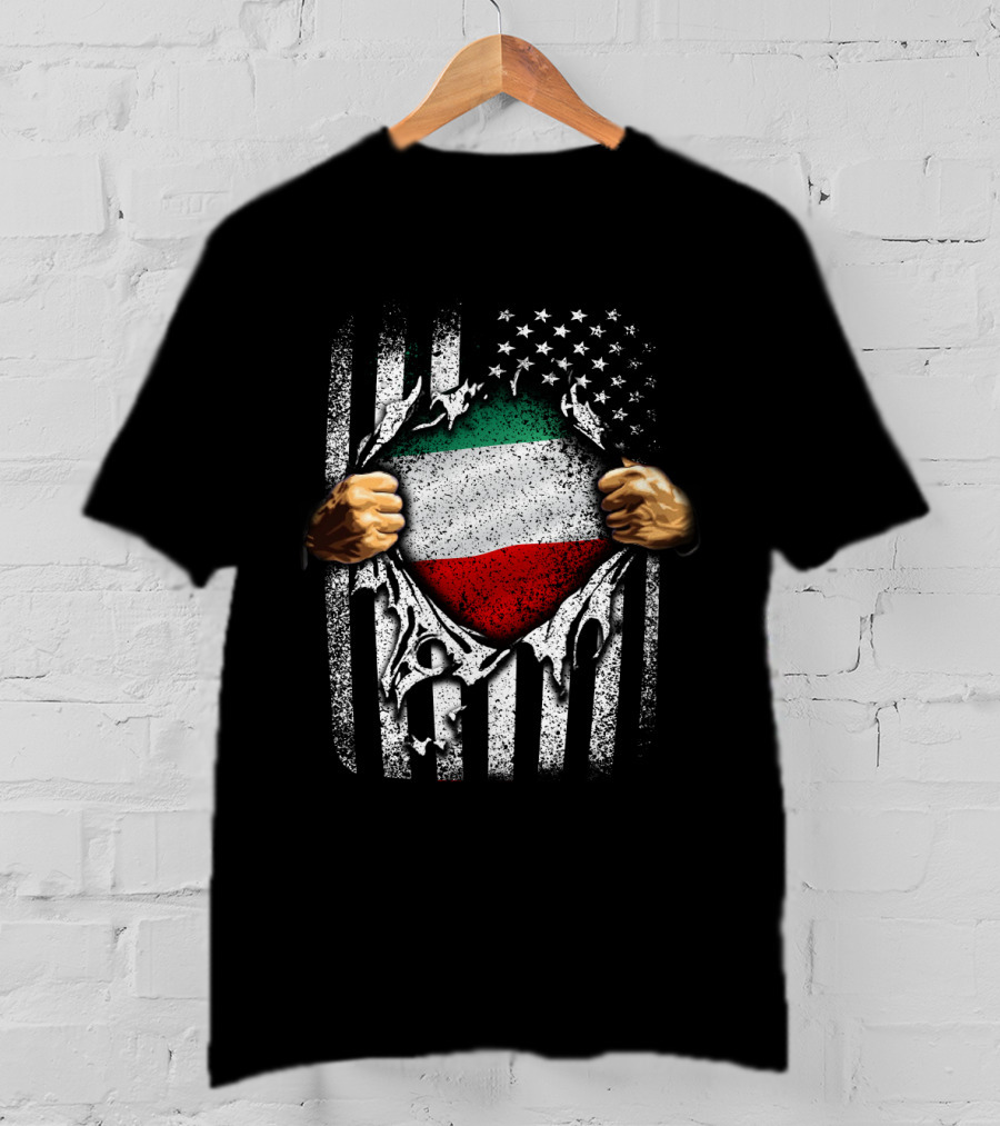 Super Hungary Hearts American Flag Hungarian Patriot T-Shirt
