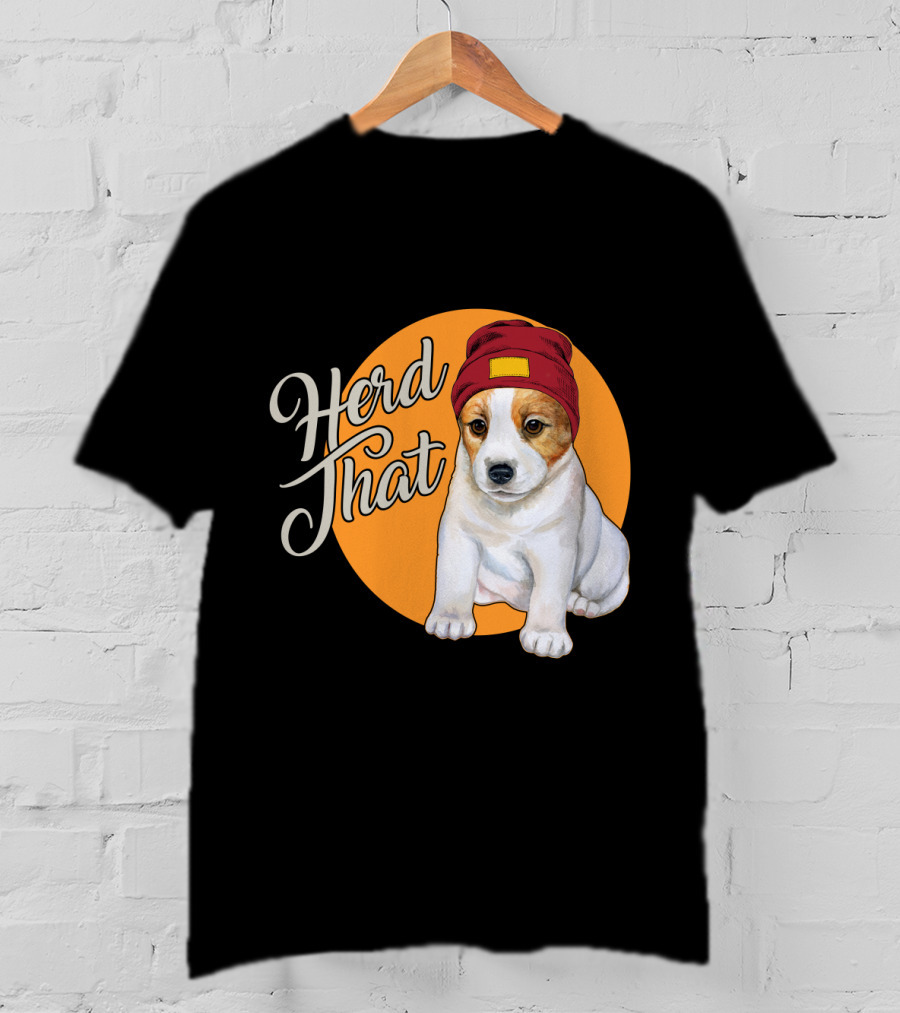 Herd That Jack Russell Dog In Cute Beanie For Animal Lovers T-Shirt
