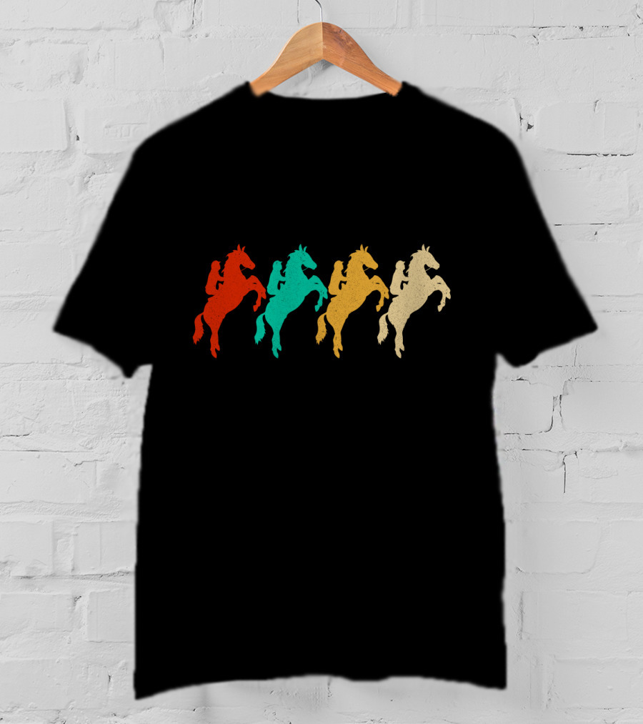 Vintage Retro Horse Riding T-Shirt