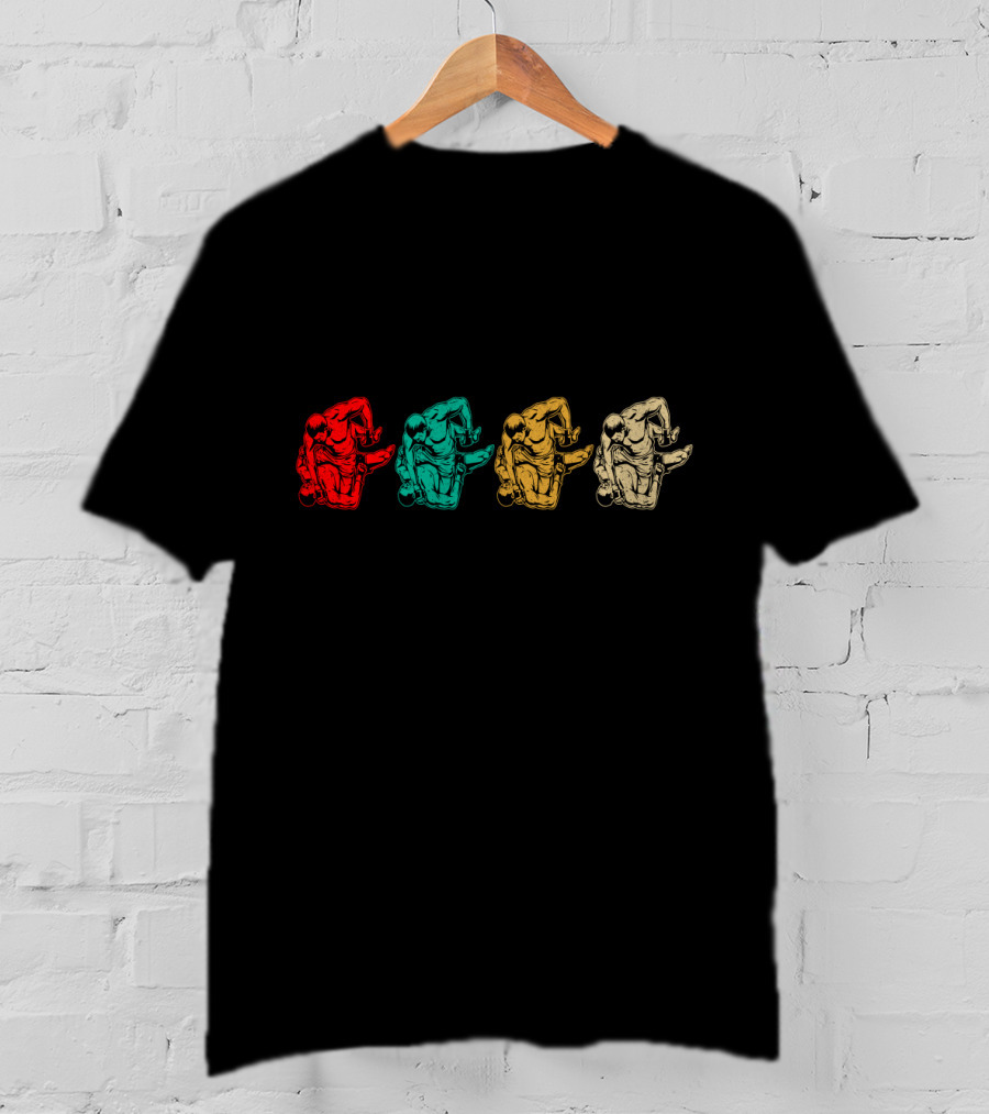 Vintage MMA Jiu Jitsu Pop Art Grappling Moves T-Shirt