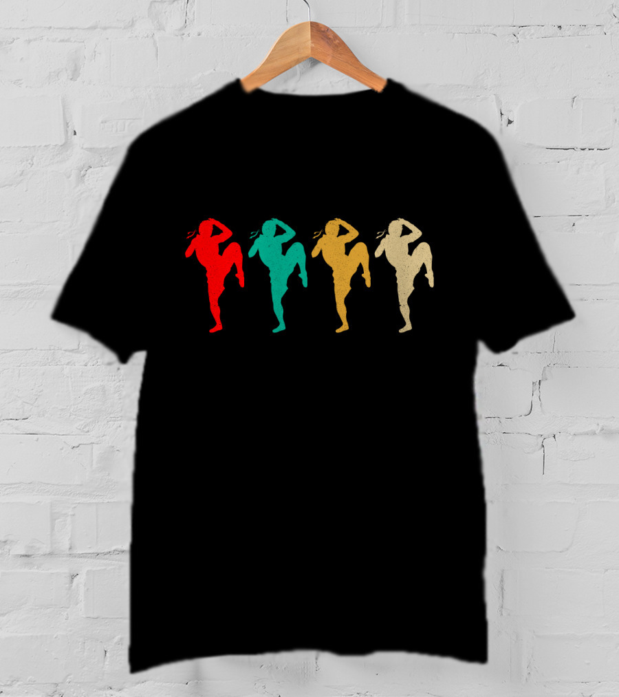 Vintage Muay Boran Silhouette Colors T-Shirt