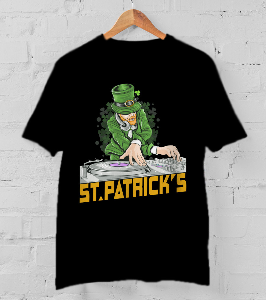 St. Patrick's Day Leprechaun DJ Music Party T-Shirt