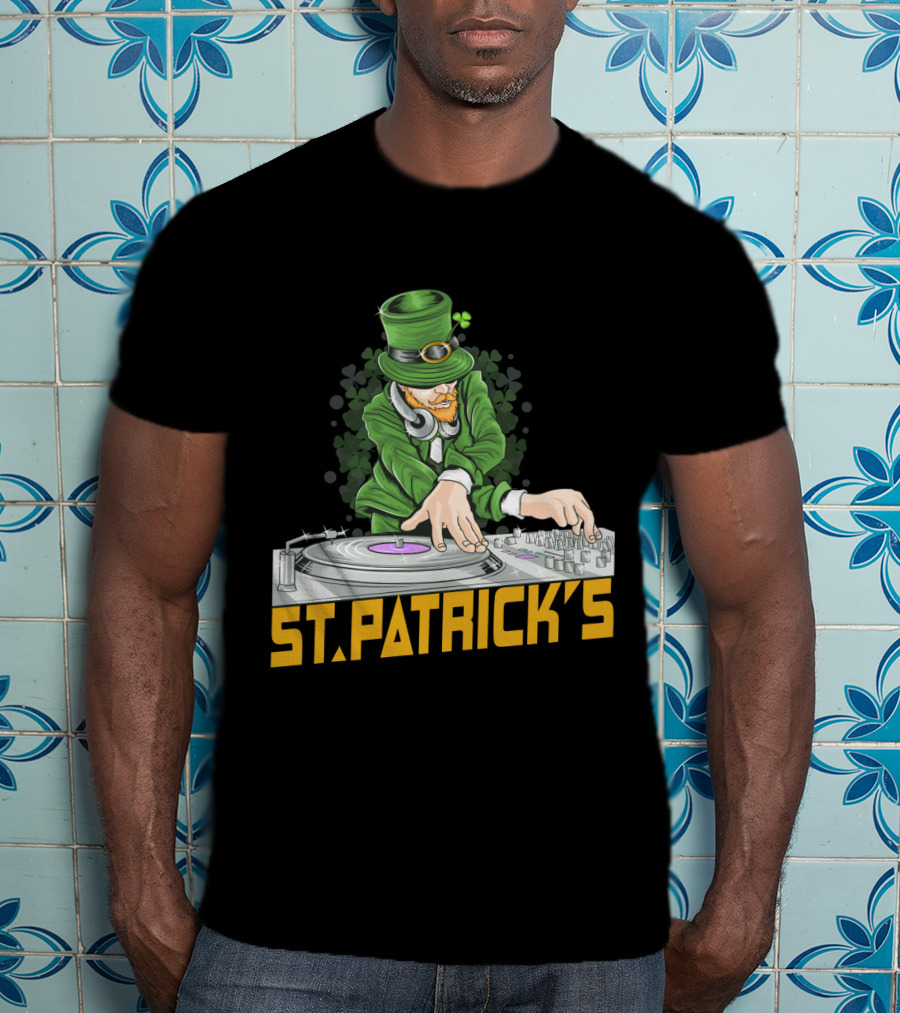 St. Patrick's Day Leprechaun DJ Music Party T-Shirt