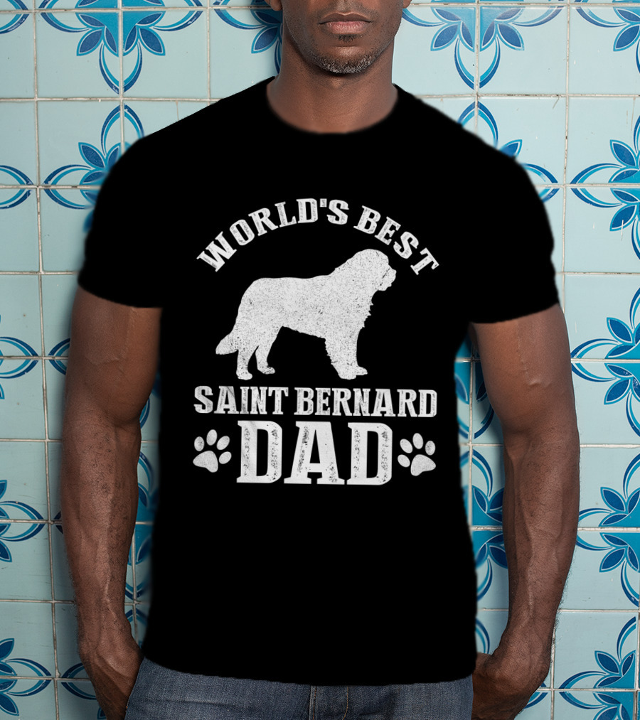 World's Best Saint Bernard Dad T-Shirt