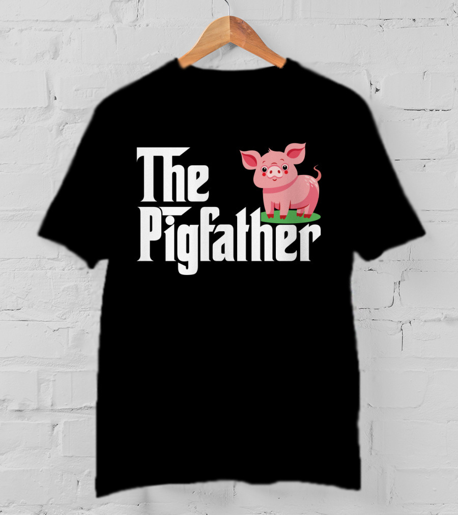 The Pigfather Mafia Movie Parody Pig T-Shirt