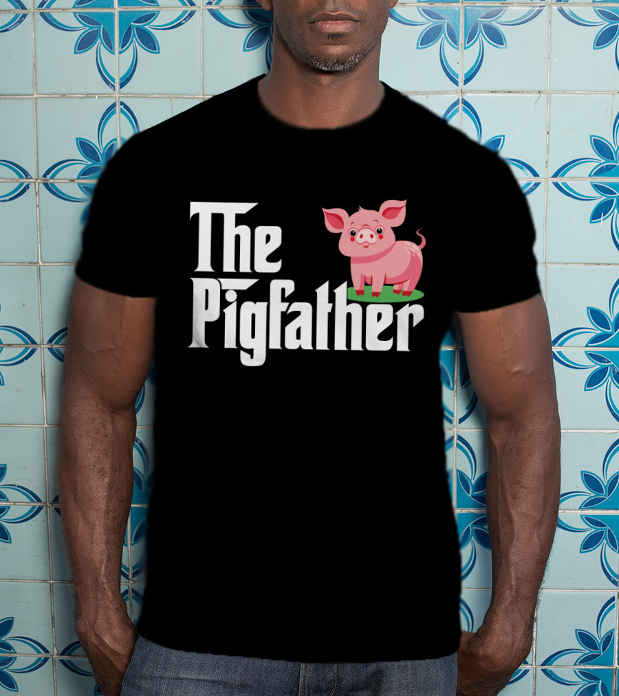 The Pigfather Mafia Movie Parody Pig T-Shirt