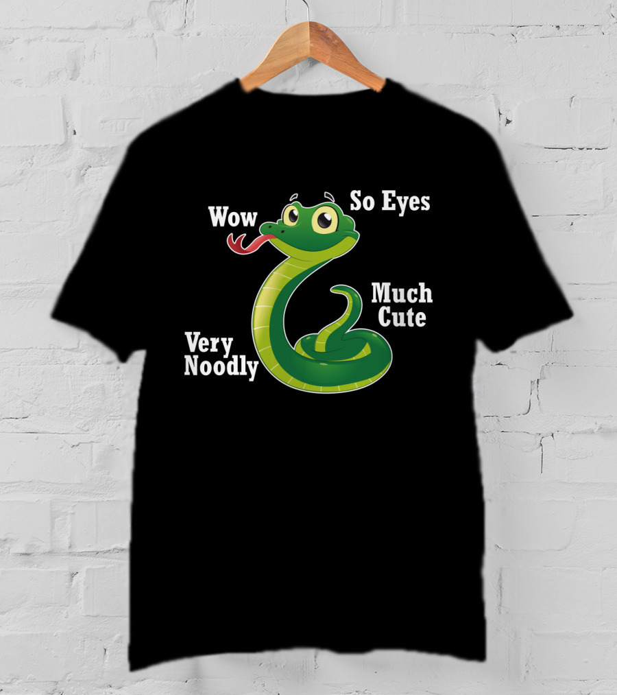 Wow Very Noodly So Eyes Much Cute Funny Snake T-Shirt