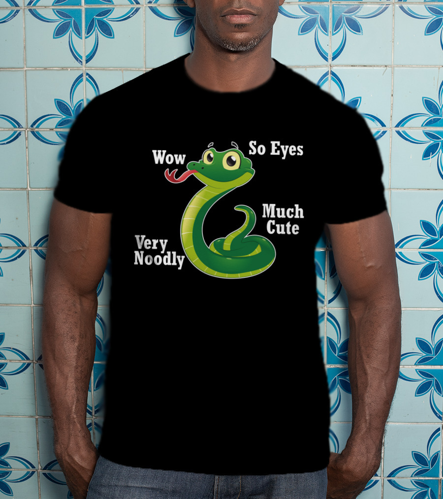 Wow Very Noodly So Eyes Much Cute Funny Snake T-Shirt
