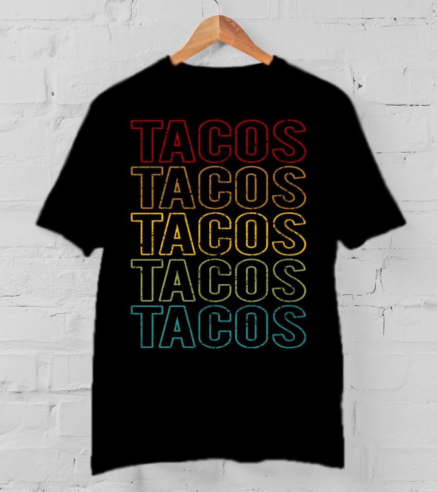 Retro Multicolor Tacos T-Shirt