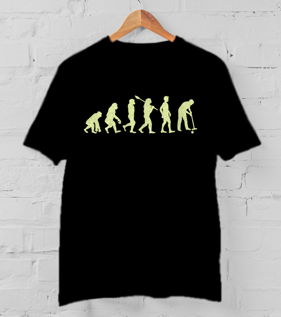 Evolution Of Man To Croquet Player T-Shirt