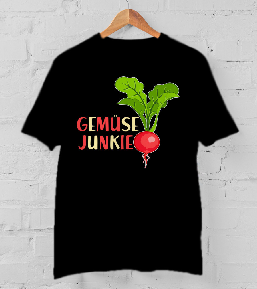 Gemüse Junkie Radish Enthusiast Vibrant Vegetable Lover T-Shirt