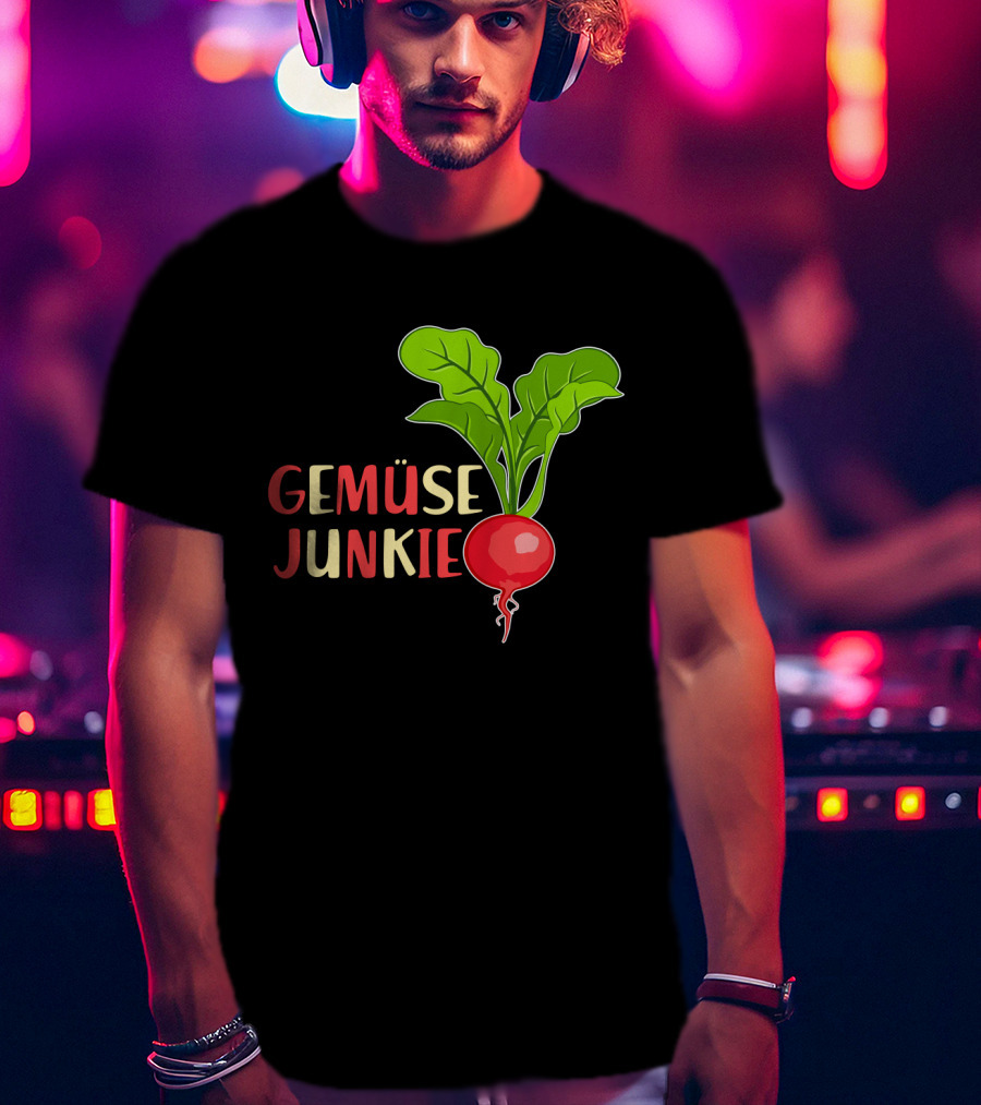 Gemüse Junkie Radish Enthusiast Vibrant Vegetable Lover T-Shirt