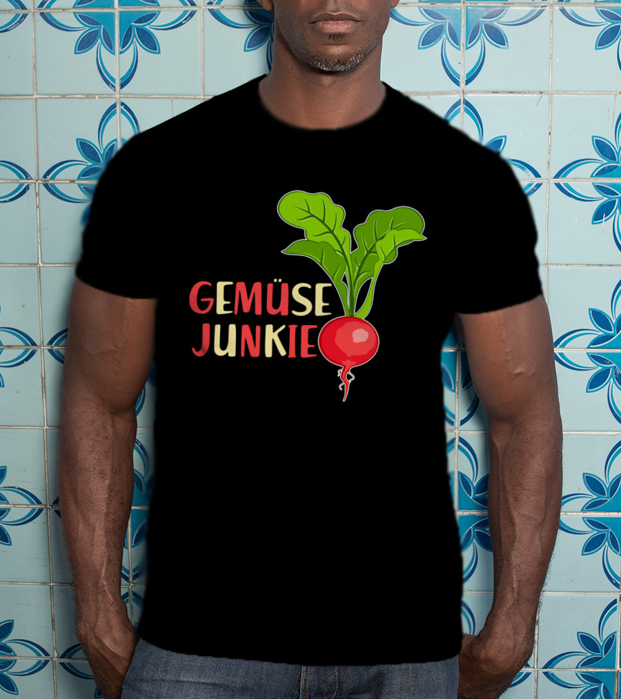 Gemüse Junkie Radish Enthusiast Vibrant Vegetable Lover T-Shirt