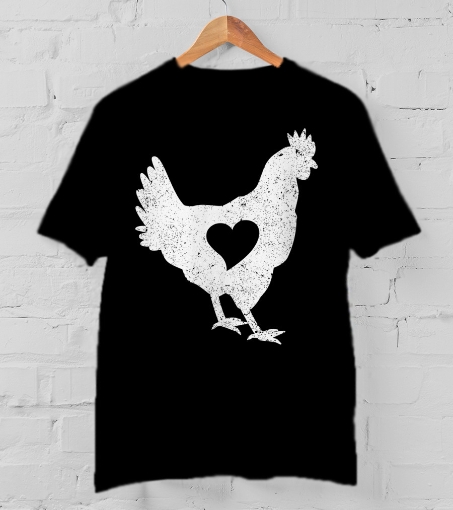 Love Chicken Heart Cutout T-Shirt
