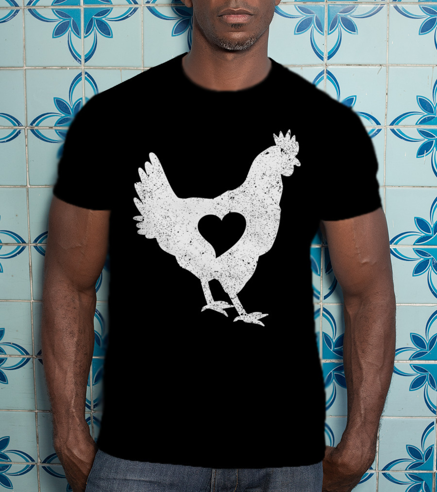 Love Chicken Heart Cutout T-Shirt