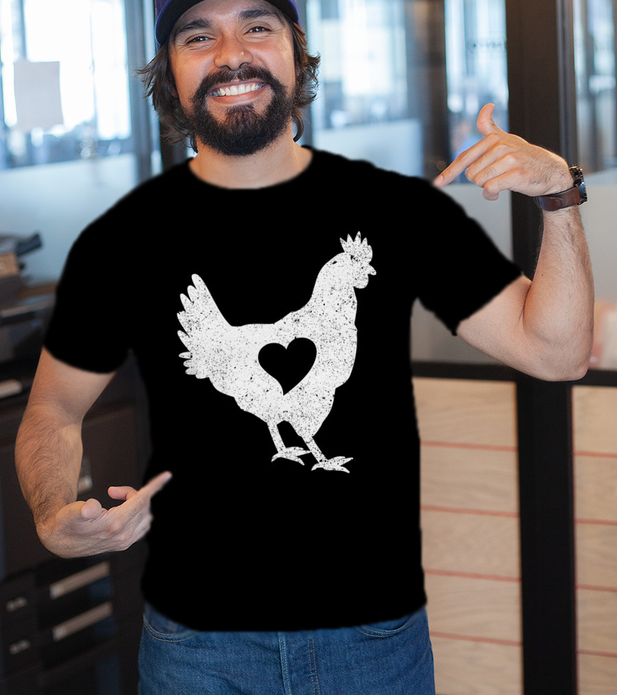 Love Chicken Heart Cutout T-Shirt