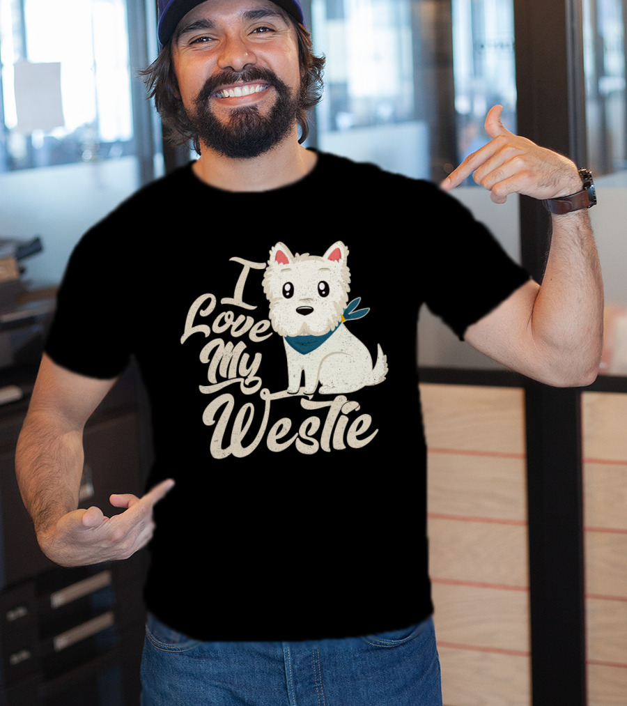I Love My Westie Cute Dog T-Shirt