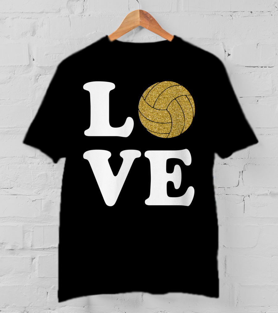 LOVE Volleyball Glitter Ball T-Shirt