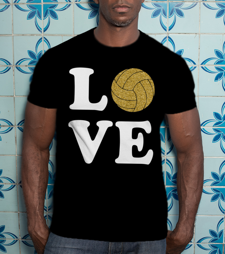 LOVE Volleyball Glitter Ball T-Shirt