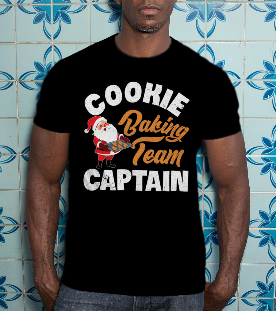 Cookie Baking Team Captain Santa Claus Holiday Spirit T-Shirt