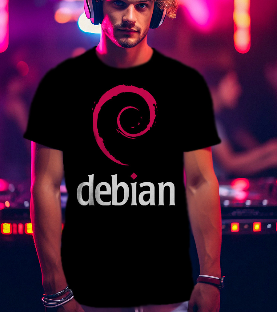 Debian Linux Logo Spiral T-Shirt