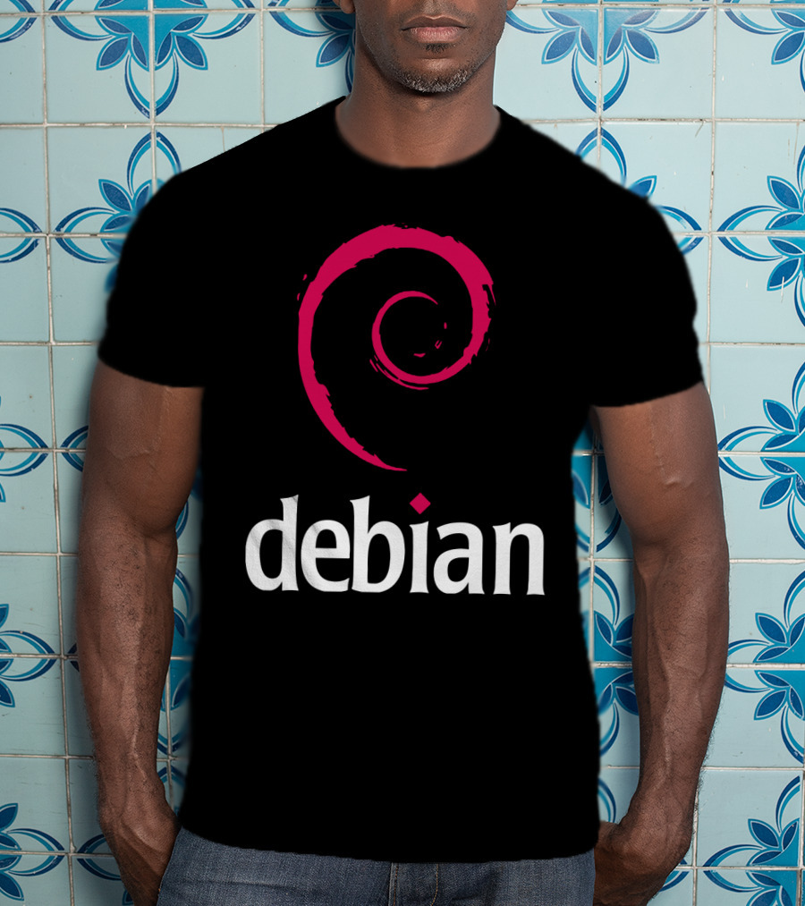 Debian Linux Logo Spiral T-Shirt