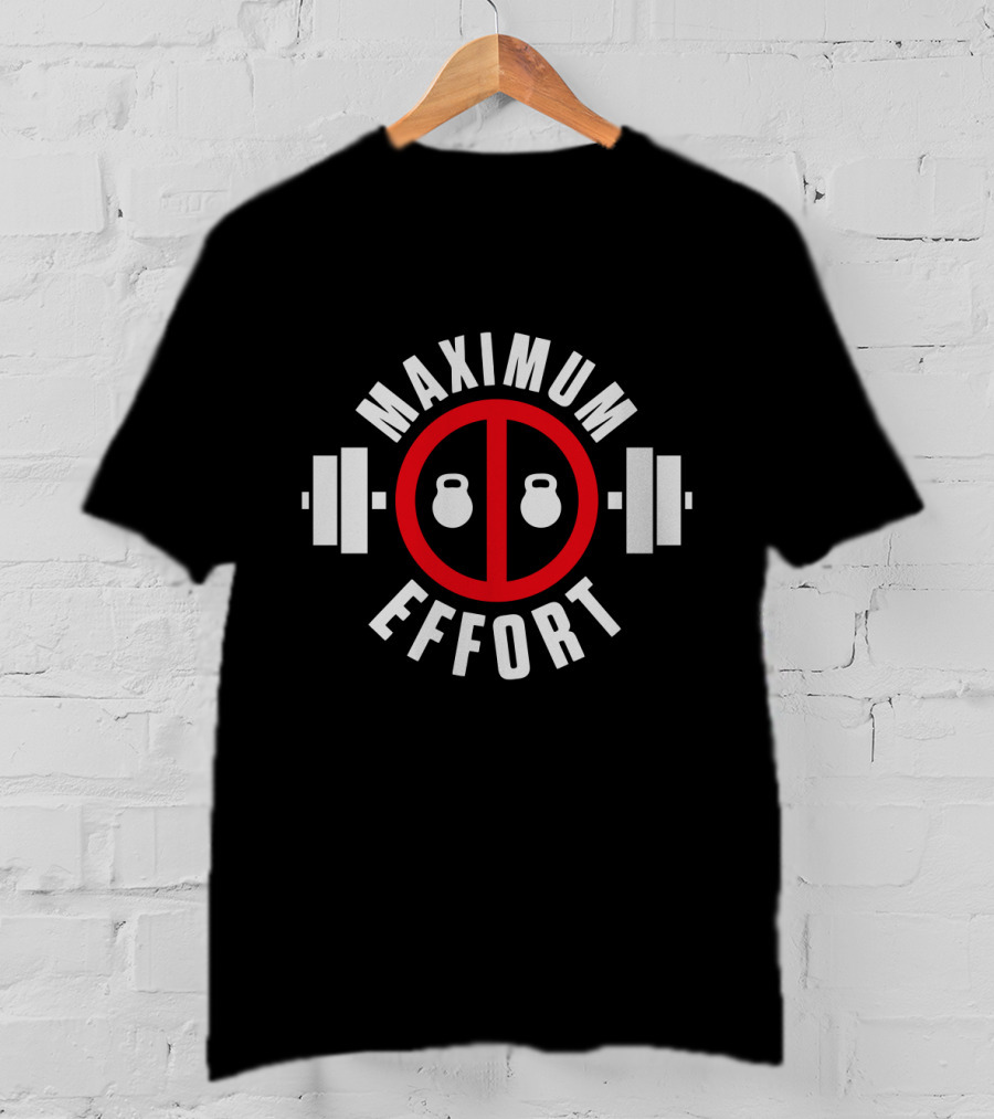 Maximum Effort Weightlifting Kettlebell Gym T-Shirt
