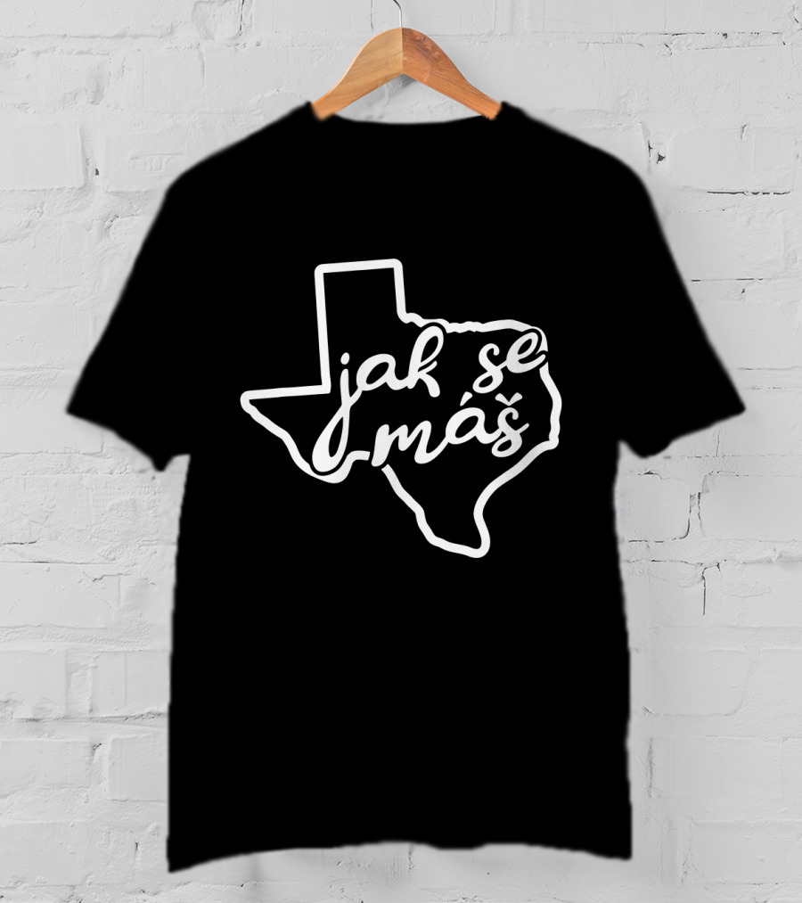 Jak Se Mas Texas Czech State Outline T-Shirt