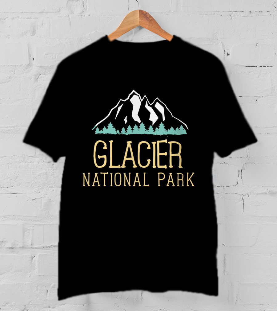 Glacier National Park Vintage Mountain Hiking T-Shirt