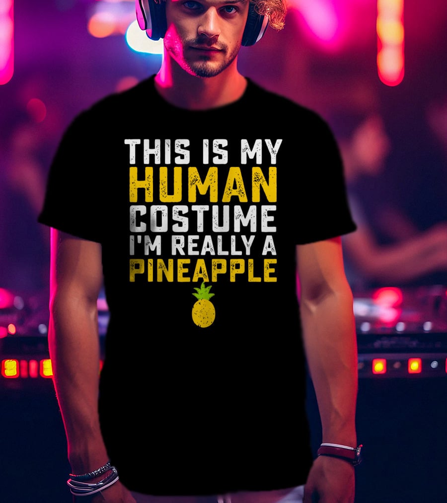 This Is My Human Costume I'm Really A Pineapple Fruit T-Shirt