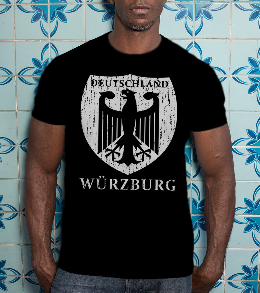 Deutschland Würzburg German Eagle Emblem T-Shirt