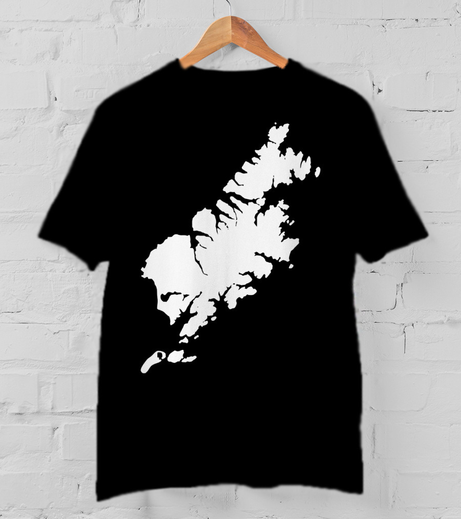 Kodiak Island Alaska Map Outline Home State T-Shirt
