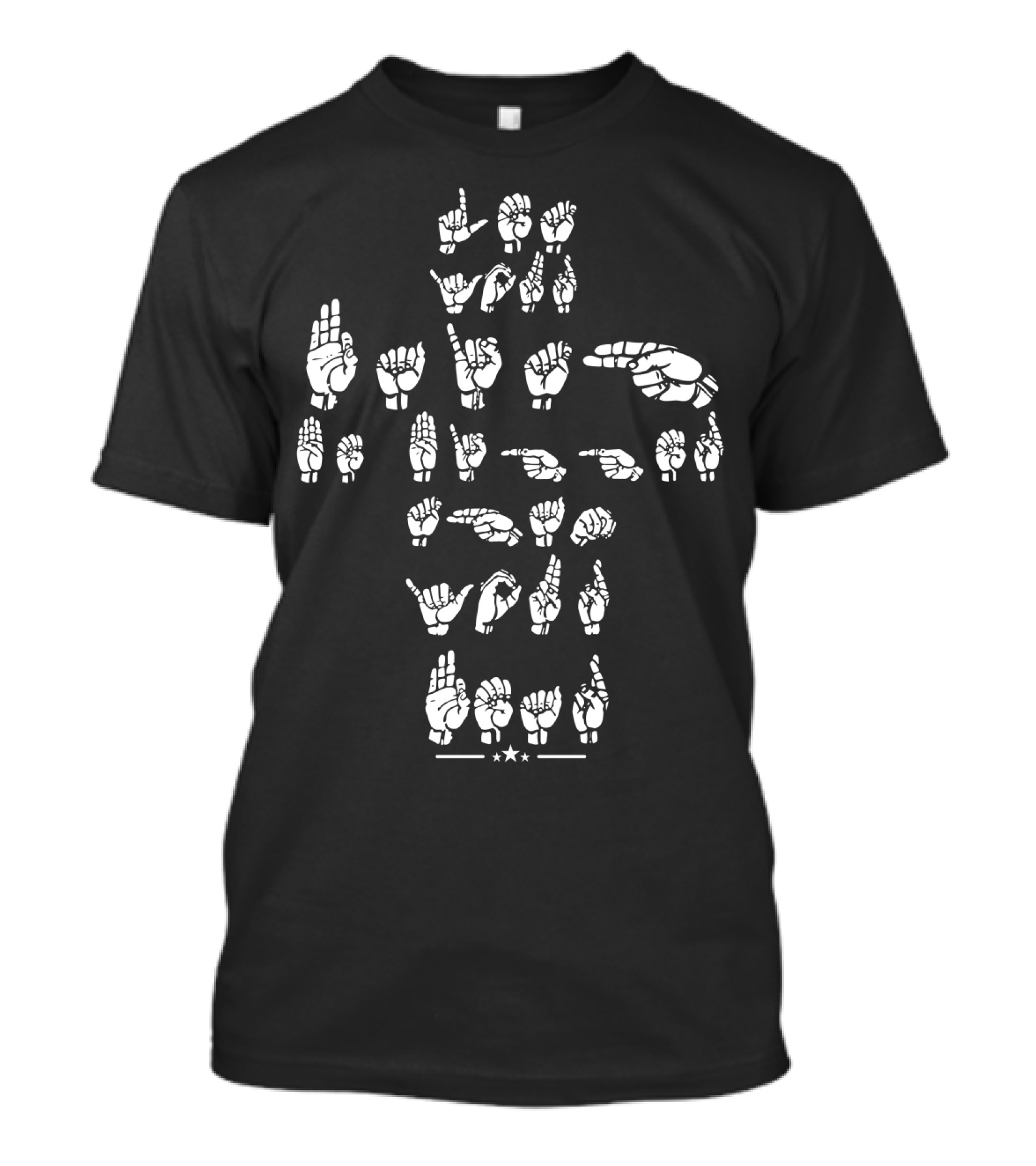 Let Your Faith Be Bigger Than Your Fear ASL Sign Language T-Shirt