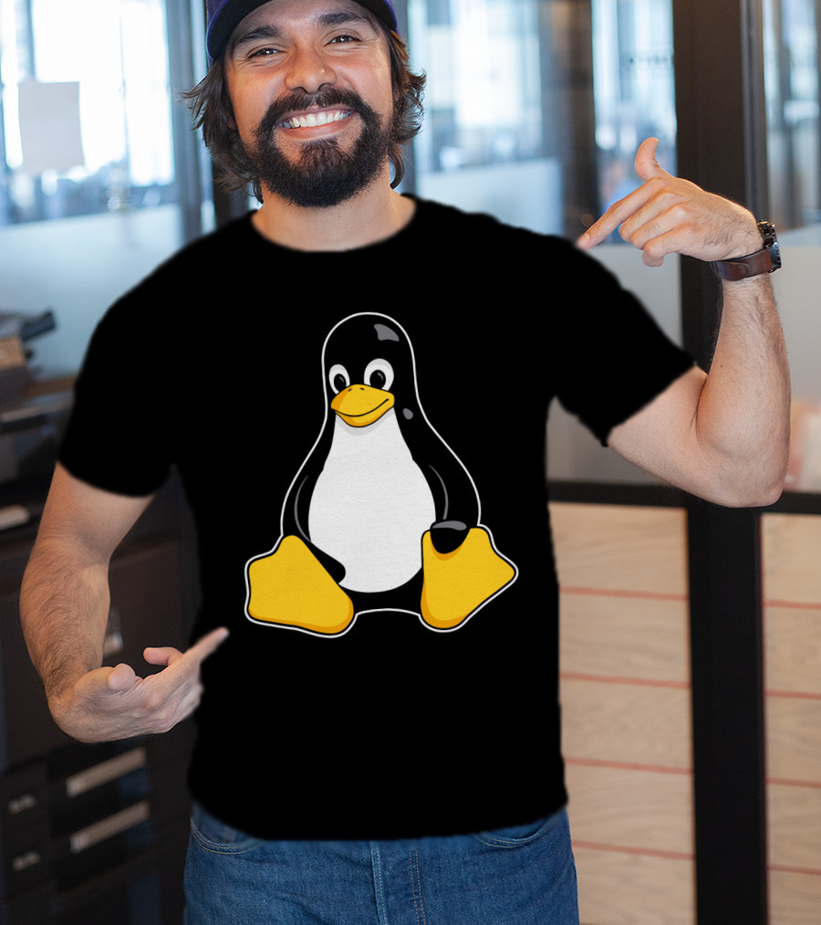 Tux The Penguin Linux Mascot Enhanced Linux Mascot Tux T-Shirt