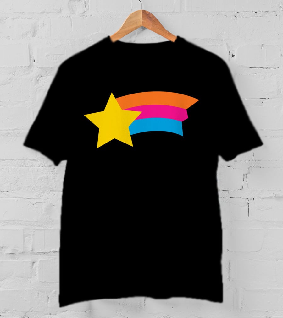 Lorch Street Vibrant Shooting Star Rainbow Stripe T-Shirt