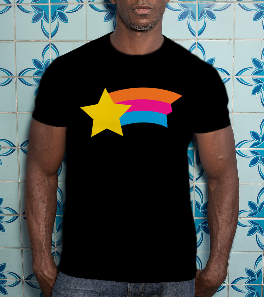 Lorch Street Vibrant Shooting Star Rainbow Stripe T-Shirt