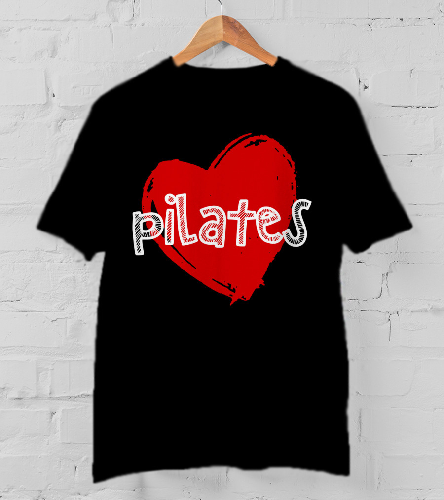 Pilates Love Red Heart T-Shirt