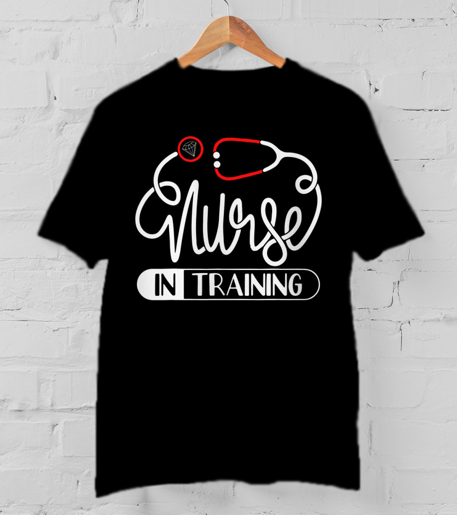Nurse In Training Stethoscope Diamond T-Shirt