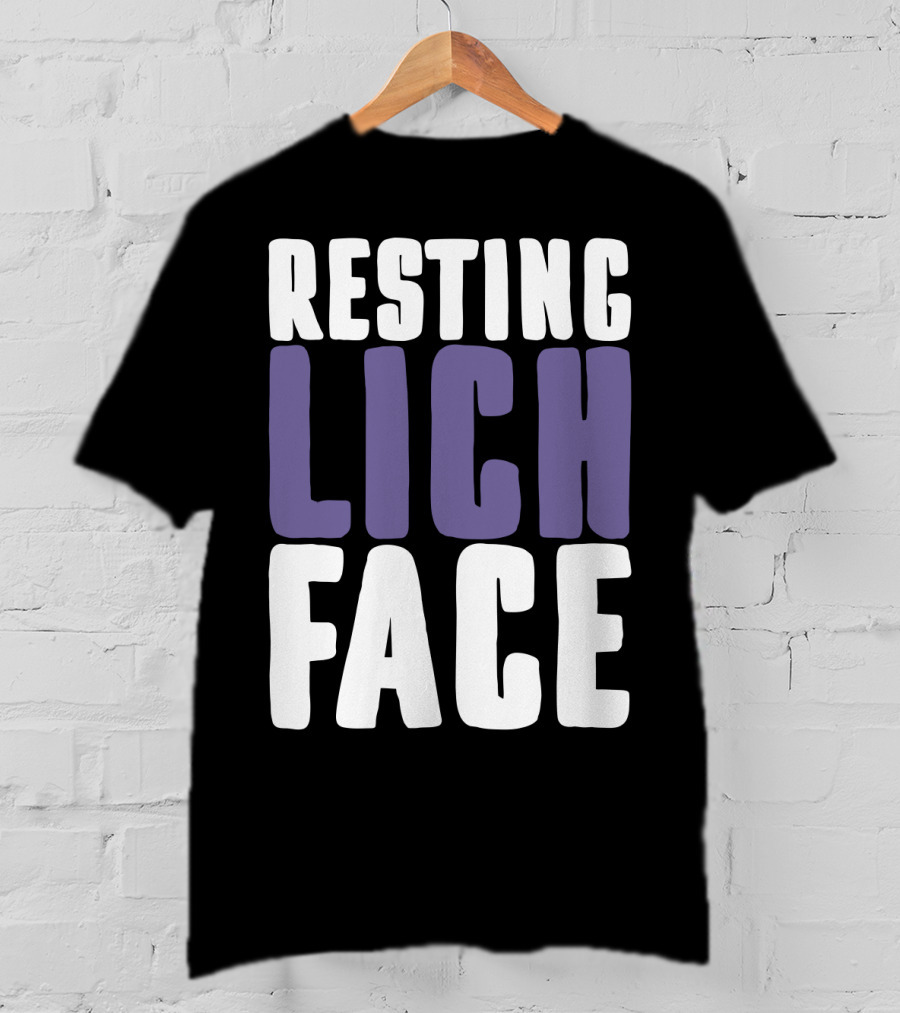 Resting Lich Face Dungeons Dragons Humor T-Shirt