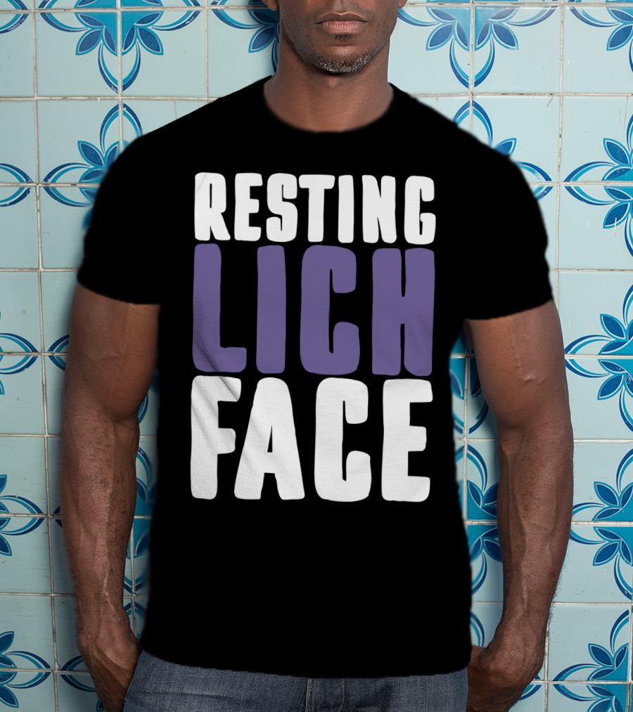 Resting Lich Face Dungeons Dragons Humor T-Shirt