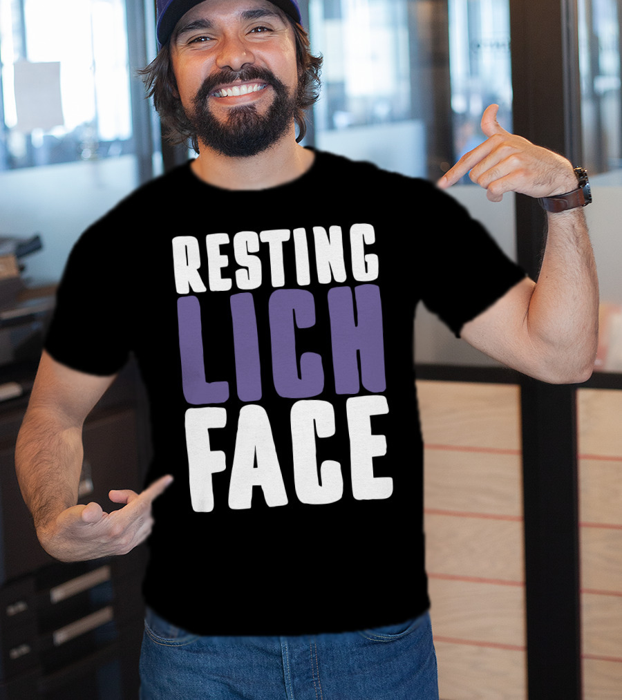 Resting Lich Face Dungeons Dragons Humor T-Shirt