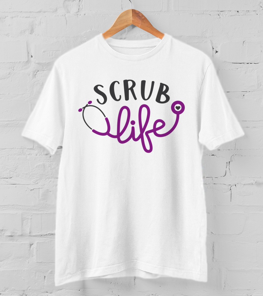 Scrub Life Stethoscope Heart T-Shirt