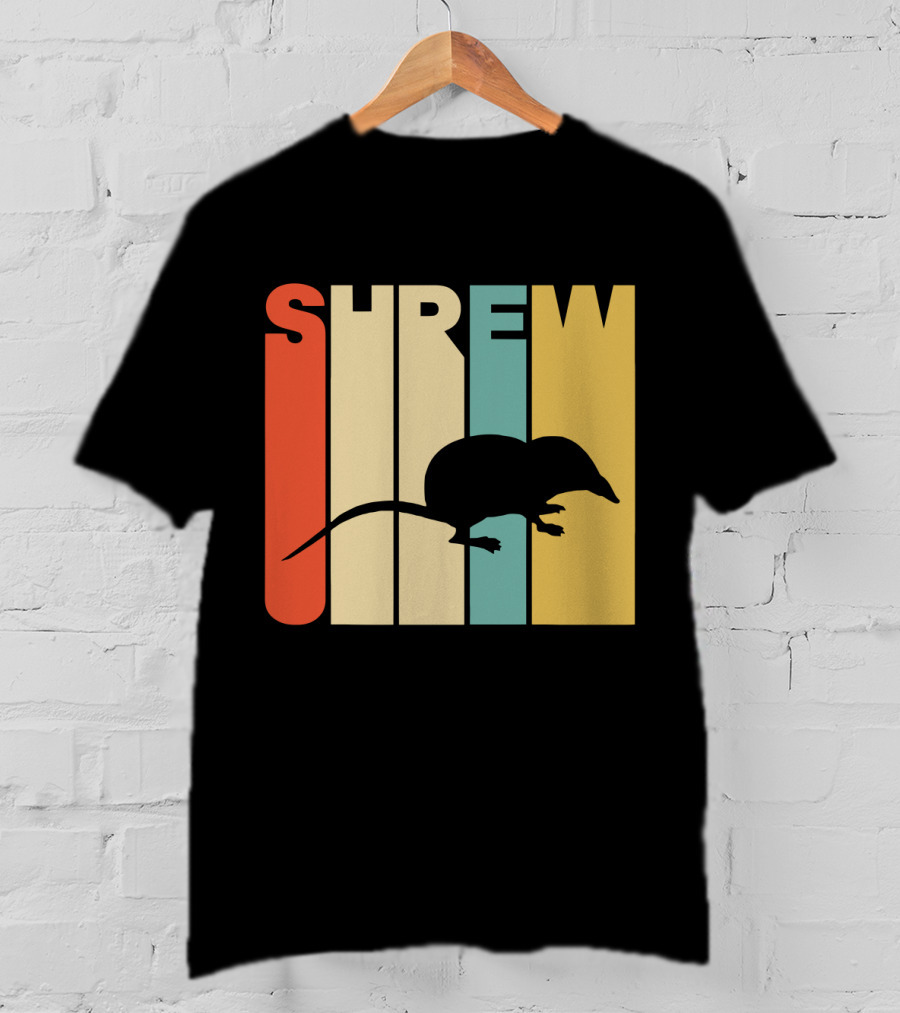 SHREW Silhouette Retro Stripe Color T-Shirt