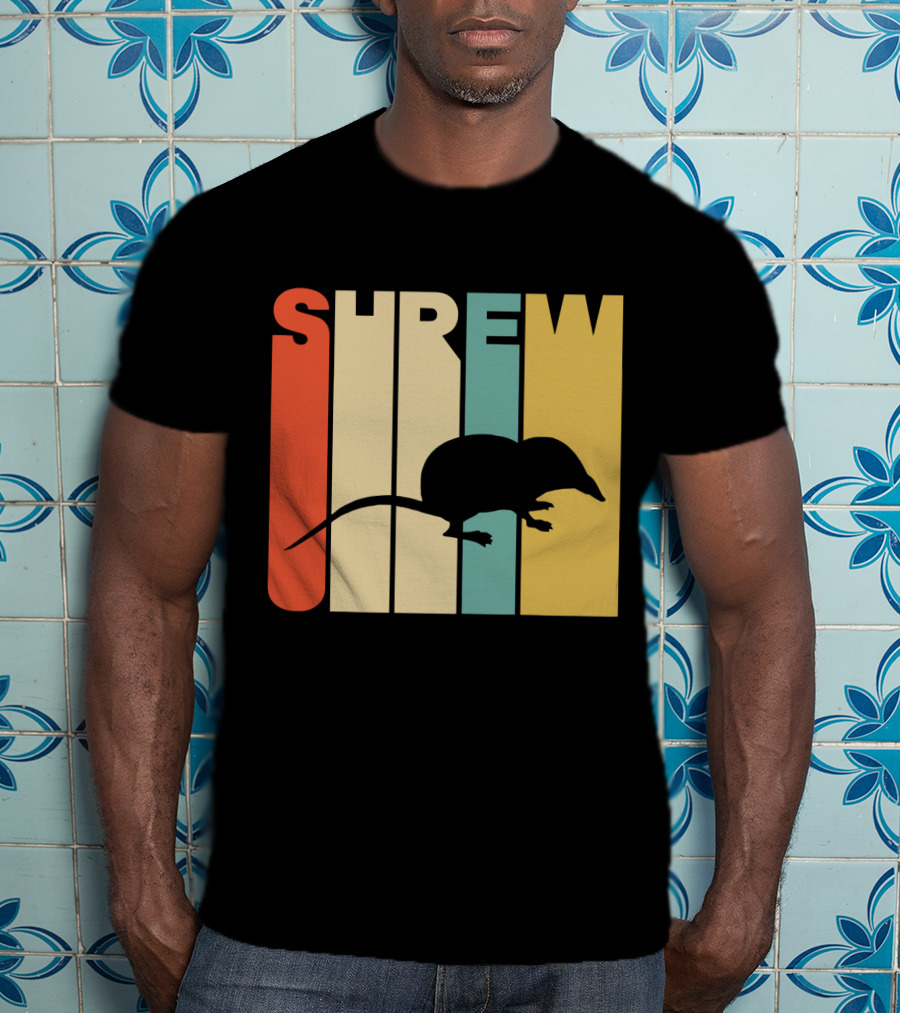 SHREW Silhouette Retro Stripe Color T-Shirt