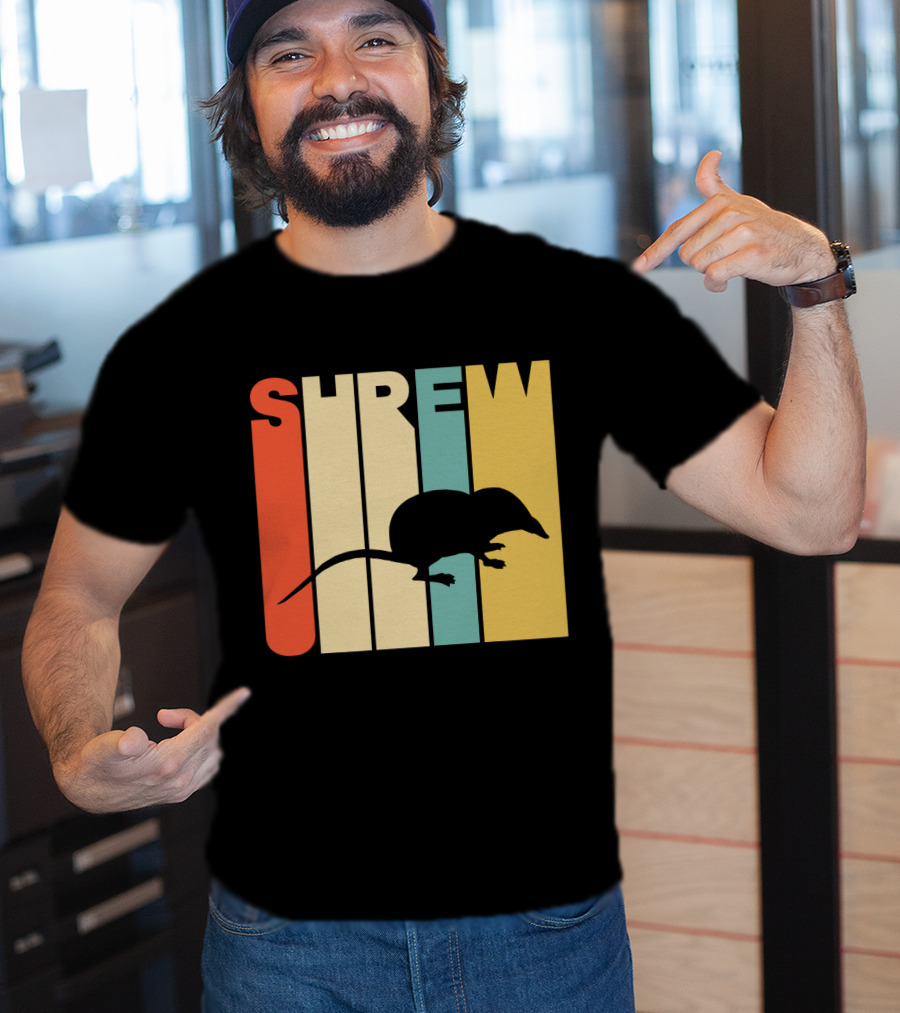 SHREW Silhouette Retro Stripe Color T-Shirt