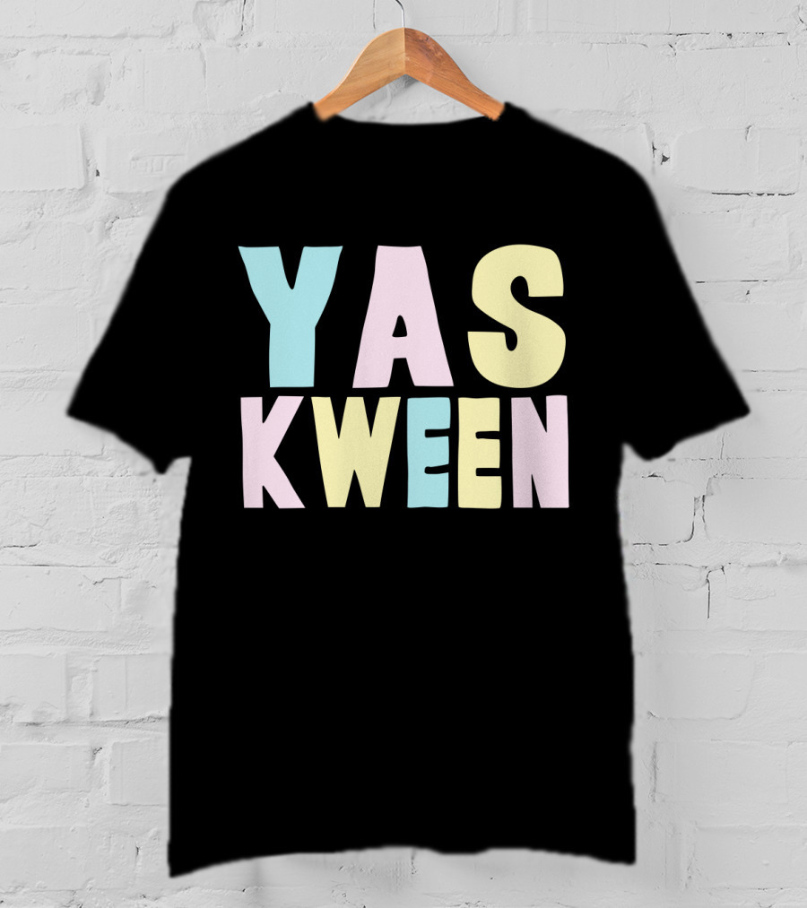 Yas Kween City Yas Queen Multicolor Bold Letters T-Shirt