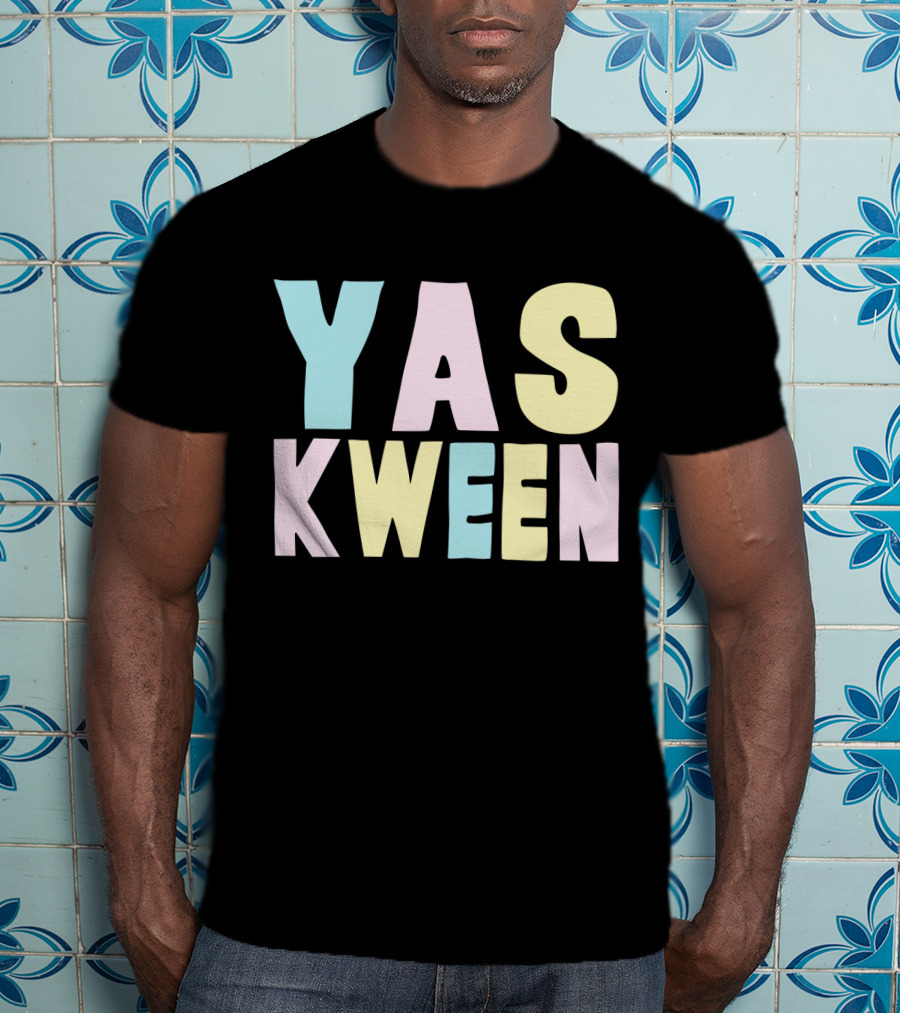 Yas Kween City Yas Queen Multicolor Bold Letters T-Shirt