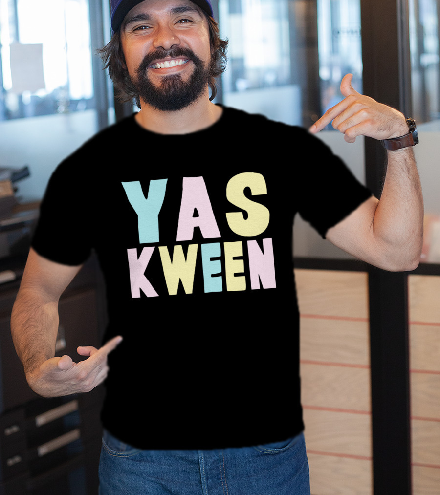 Yas Kween City Yas Queen Multicolor Bold Letters T-Shirt
