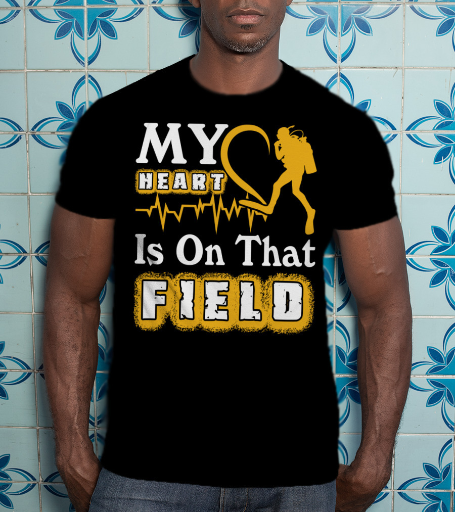 MY Heart Is On That FIELD Scuba Diving T-Shirt